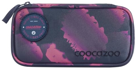 coocazoo Mäppchen „Berry Marble“, lila-rosa, mit Klett-Patch, Federmäppchen, großes Hauptfach, Schlaufen für Zirkel und Geodreieck, Stundenplanfach, Reißverschlussfach, ab der 3. Klasse