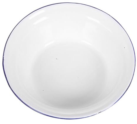 Didiseaon Enamel Deep Round Pie Plate 22cm Vintage Baking Dish Oven-Safe Enamelware Suitable for Baking Roasting and Kitchen Use
