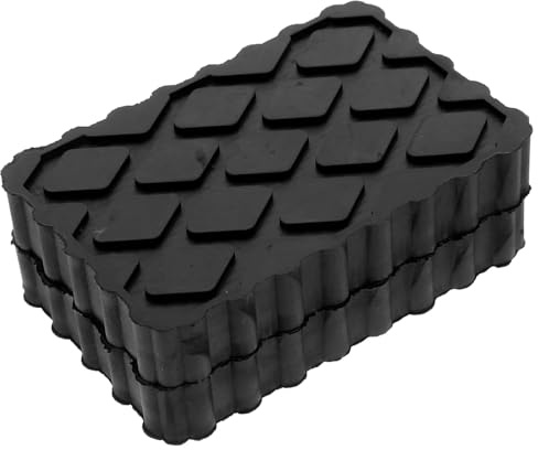 DTYBJN Elevador Coche 2 uds Amortiguador de Coche Bloques de elevación Piso Remolque estabilizador Gatos Almohadilla Piezas Almohadillas de Viaje Negro Accesorios para Gatos