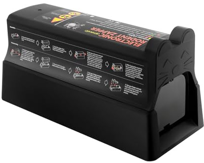 Elektrisk råttfälla, 220 V, 60 Hz, elektrisk råttfälla, utomhus, lämplig för borttagning av möss, återanvändbar och lätt att justera, för inomhus, trädgård, kök