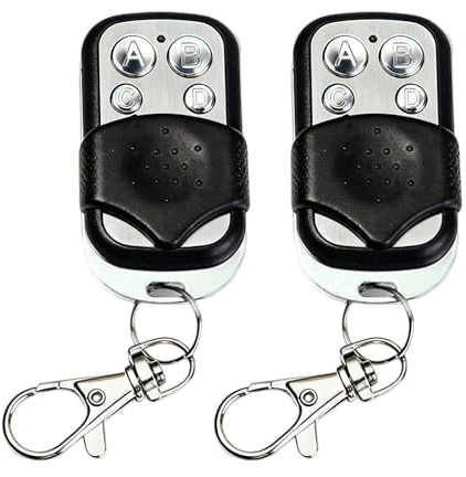 Vroxdrez® Lot de 2 Télécommandes Universelles pour Porte de Garage 433 MHz pour Voiture Compatible Marantec Longue Portée Signal Traversant Murs Interrupteur Volet Roulant