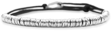Nato Cuff - 925 silverringar med dubbla varv - paracord - handgjort i Frankrike - justerbart - smycke för män eller kvinnor, Taille unique, Nylon