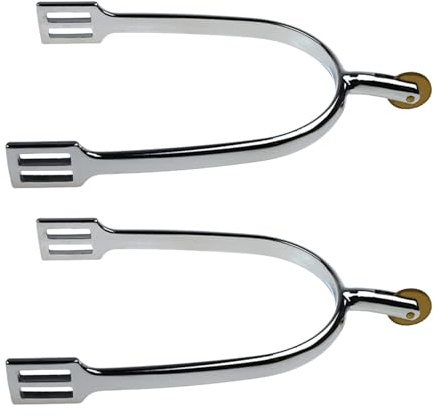 Pitadue 1. Zinklegierungen, englischer Sporen, 30 mm Hals, ergonomisches Design für verbesserte Pferdekontrolle und Haltbarkeit, Reiten, Radfahren, Zincs-Sporen
