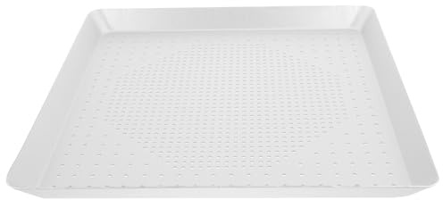VICASKY Plaque à Pizza Perforée Carrée 30 Cm en Alliage D’aluminium Antiadhésif, Plat à Four Résistant à Haute Température pour Cuisson Maison et Grill, Plaque à Pizza la Cuisine Facile