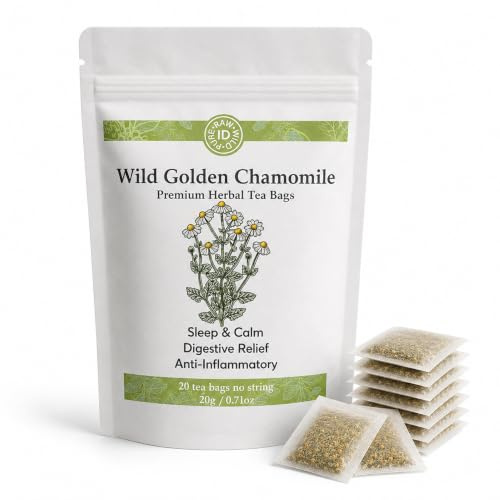 Chamomile – 20 Tea Bags – Soothing Herbal Tea for Relaxation, Gentle Digestive Comfort & Naturally Calming Sleep | 100% Pure Traditionally Harvested