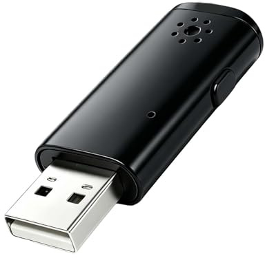 Microfono USB per laptop e computer desktop, microfono ad alta sensibilità, presa USB per registrazioni vocali chiare, plug and play, mini microfono USB senza fili, ideale per lavoro, studio