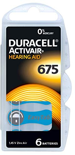 Duracell Easytab, Typ 675, 6er Blister