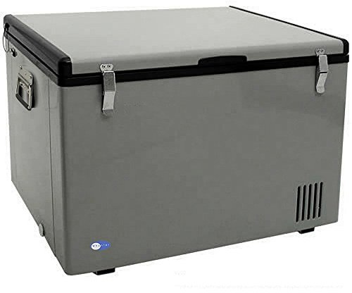 Whynter 85 Qt. Portable Refrigerator / Portable Freezer for Travel - Chest Freezer / Fridge for Car, Camping, RVs & More, -8°F to 50°F Temperature Range, AC 110V/ DC 12V, FM-85G, Gray