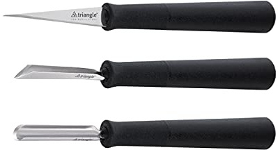 Triangle 90 857 03 02 Basic - Set di coltelli da Intaglio, 3 Pezzi