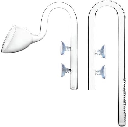 Glas Lily Pipe Inflow Outflow Set 17mm für 16/22mm Schlauch