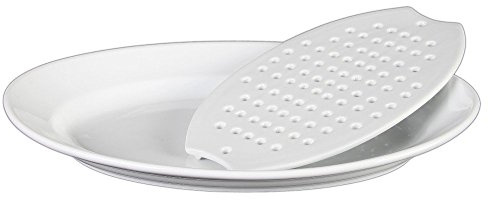 Porzellan Abtropf-Servierplatte 38 cm 2-tlg. ''ITA''