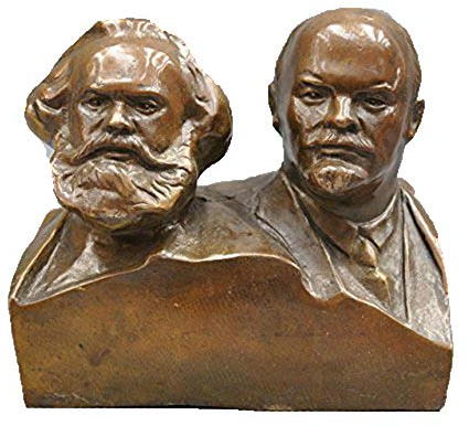 liangliang988 Tolles Kommunistische Marx und Lenin Büste Bronze Statue