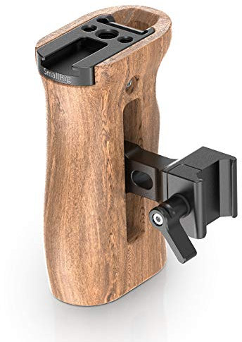 SMALLRIG Seitengriff Side Handle Schnellverschluss Holzgriff mit NATO-Klemme für Kamera Cage - 2187C