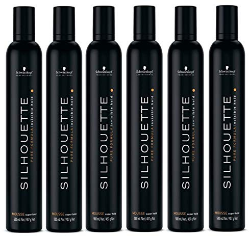 6er Super Hold Mousse Haar Schaum Silhouette Styling Schwarzkopf 500 ml