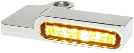 IBEX LED Armaturenblinker kompatibel mit Harley Davidson Sportster Modelle bis 2013 Typ 1 silber