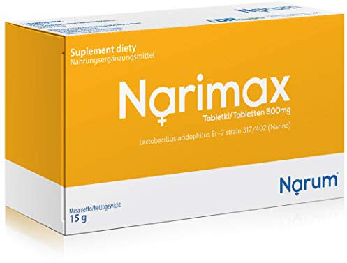 Probiotikum Narimax Bio Kulturen Komplex | 30 Magensaftresistente Tabletten 500 mg | Hochdosierte Bakterienstamm von Lactobacillus Acidophilus | Für die Verdauungs und Darmgesundheit | Kein Stearat