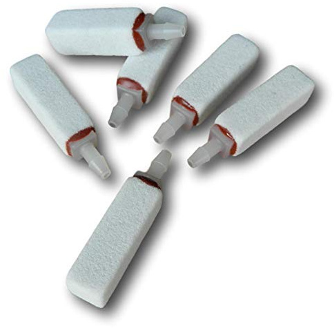 Ozone Diffuser Stones Six Pack (.5x .5 x 1.5 with 5/32 OD barb) Bubblemac Aeration Products Model #1111FK (for use with home ozonators)