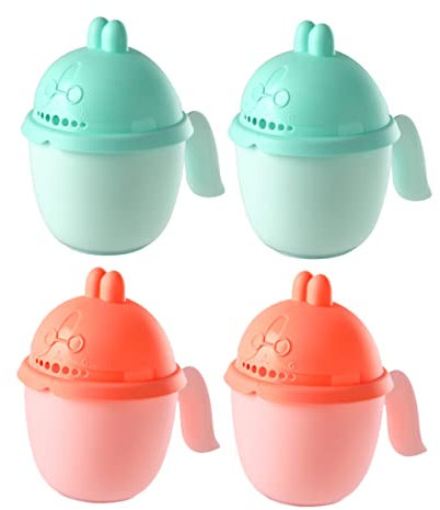 Hohopeti 4stücke Badebecher Zum Abspülen Des Junge Mädchen Badespülbecher Cartoon Shampoo Spülen Tasse Junge Mädchen Bad Rinser Haar Waschen Tasse Ergonomischer Griff Platzsparendes Design