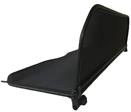 PureWind Windschott kompatibel mit Mercedes E-Klasse A124 124 Baujahr 1993-1998 (Schwarz) – Windschott Universal mit Schnellverschluss ohne Tasche