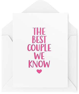 Tongue in Peach CBH1803 Hochzeitskarten für Ehemann und Ehefrau – Das beste Paar, das wir kennen – Hochzeitskarte für beste Freunde – Glückwunschkarten – Verlobungskarten