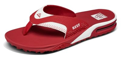 Reef Fanning Pregame Men's Flip Flops Black Red Water Friendly Sandals