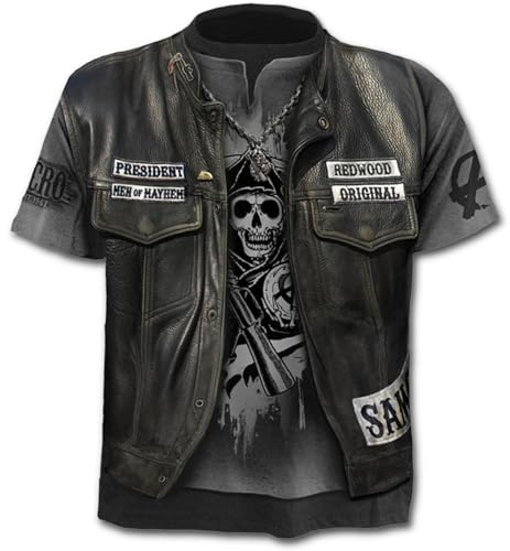 Générique T-Shirt, leicht, 3D, atmungsaktiv, Unisex, Totenkopf, 3 TG (3XL Totenkopf), Schädel, 56