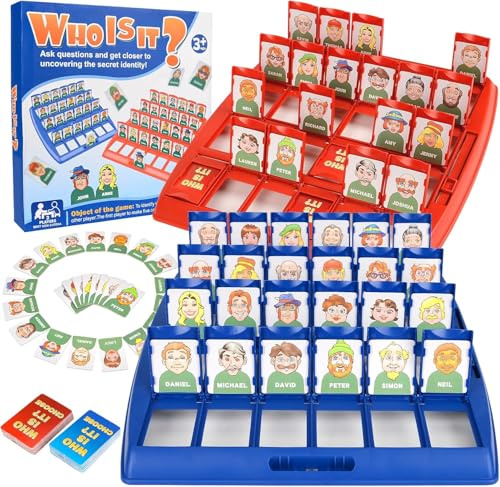 Guess Who Game for Kids, Guess Who Is I, Parent Child Educational Toy, Fun Family Guessing Board Games for Kids Adults, Easy to Set Up 2 Players, Ages 4+