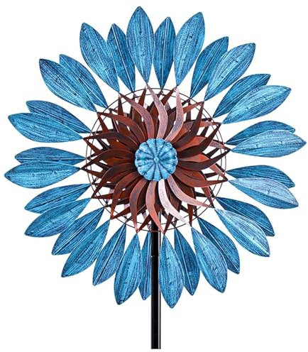 Garten WindmüHle 213 cm, Windrad Edelstahl Kugellager, Windrad Edelstahl Wetterfestes Gartendeko