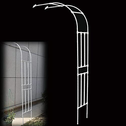 Arche de Jardin, Arche à rosiers, Demi-Arche, 2,4 m, tonnelle d'extérieur, Tube en Acier métallique, Arche de Jardin, pergola, Treillis grimpant pour Plantes grimpantes, Demi-Arche à rosiers