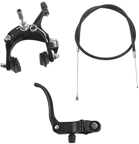 Harewtwy Front Fixie Road Bike Cruiser Brake Set Bike Brake Kit Bike Caliper Brake Kit Side Pull Brake Set For Most Fixie Bike Black