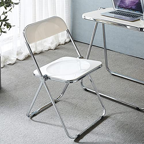 ASBEQUZBE Fußhocker Klappbarer Hochstuhl Barstuhl Klappbarer Farbtransparenter Metallstuhl für Küchengeschäft Outdoor CafeI Stabilize