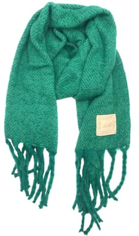 LIU JO Wollschal mit Fransen am Saum Undefiniert 95025 DEEP EMERALD, 95025 Tiefer Smaragd