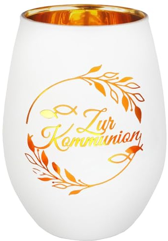 Belillpipi Lantern Gifts for Communion for Girls and Boys, Tea Light Holder, Communion Gifts for Women, Personalised Lantern with Engraving, Glass Tea Light Holder with Gift Box