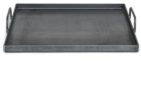 Plaque Bifera en acier au carbone, tôle 5 mm d'épaisseur Planchetta avec poignées pour cuisine, barbecue, idéal pour les restaurants, bars, hamburgers, fabrication sur mesure Nic Store Bbq (50 x 50 x