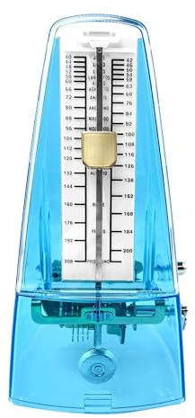 ZYGPH Mechanisches Metronom für Klavier, Gitarre, Violine, Schlagzeug mit Tempo 40–208 BPM, aufziehbarem Pendel-Beat-Keeper, Lavendel-Design (blau)