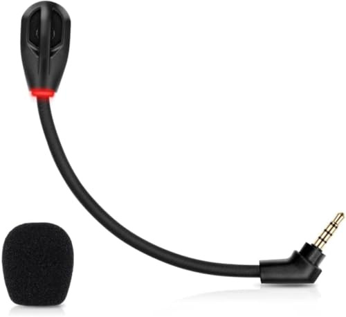 Ersatz Game Mikrofon Kompatibel mit HyperX Cloud Flight/Flight S Wireless Gaming Headset, Abnehmbarer Mikrofonarm mit LED Stummschaltanzeige auf PC PS5 PS4 Xbox Series X/S
