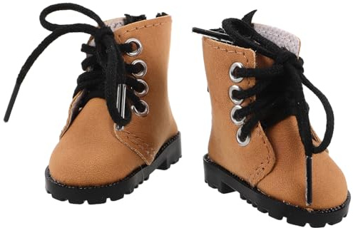 ERINGOGO Puppenschuhe für Bjd Puppen Miniaturschuhe aus Stoff und Kunststoff Leicht und Fein Vernäht für Puppenhaus und Ausstellung