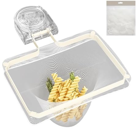 Setaccio per lavello da cucina, supporto a con 50 sacchetti filtrante, portafiltro per lavello, per lavare e pulire frutta, verdura, piano di lavoro, bagno,