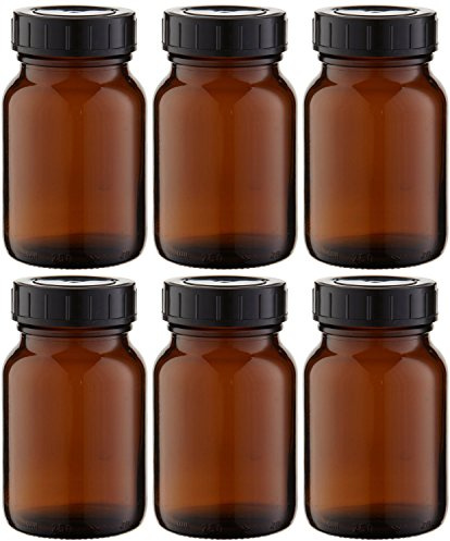 6 x Weithalsflasche 250ml Braunglas inkl. Schraubverschluss mit Dichtungsscheibe *** Weithalsflaschen, Schraubgläser, Weithalsgläser, Braunglasflaschen, Glasdosen, Allzweckgläser, Haushaltsgläser, Weithalsglas, Schraubglas, Allzweckglas, Haushaltsglas ***