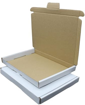 100 Großbrief Kartons 230x160x20 mm weiß Brief Schachtel Post dimapax