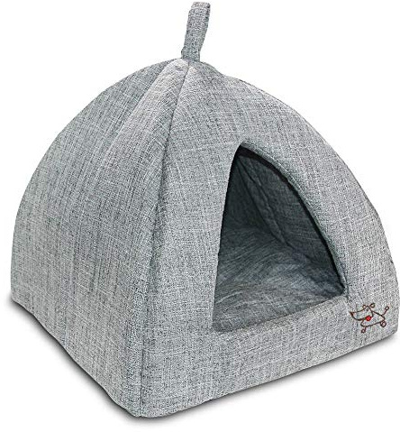 Best Pet SuppliesPet Tent-Soft Bed for Dog & Cat by Best Pet Supplies, Inc., Inc. - Gray Linen, 16 x H: 14, 16 x 16 x H:14 (TT608-M)