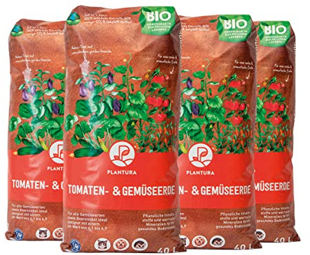 Plantura Bio Tomaten- & Gemüseerde, torffrei & klimafreundlich, vorgedüngt, 160 L