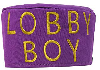 Coskidz Adult Lobby Boy Hat Purple Bell Hop Cap - Purple - One size
