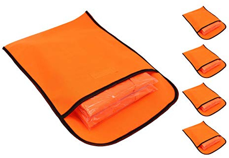 4business 5 x Warnwestenset orange à 2 Warnwesten Unisize Erwachsene | EN 20471, Autoset, waschbar, reflektierend, TÜV-geprüft