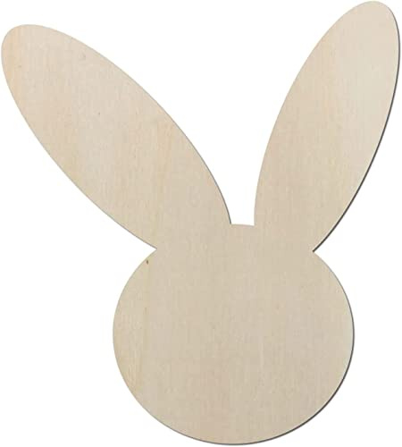 Kleenes Traumhandel Süßer Hase aus Holz – Osterhase Hase bis 80 cm - Ideal als Deko zu Ostern - für Wand & Tür (60 cm)