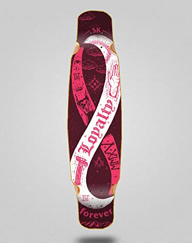 Loyalty Skate Skateboard Longboard Deck Mix Bamboo 46x9 Infinity Pink