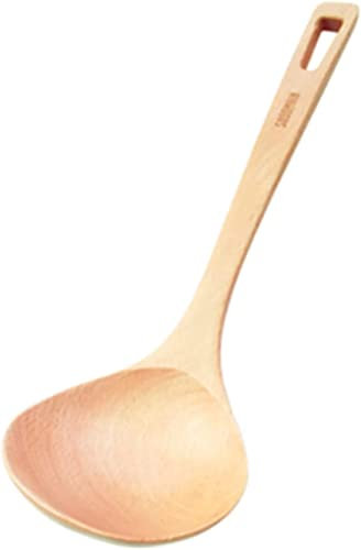 Cucharón de madera Vajilla Cuchara Cuchara de árbol Cuchara de sopa de madera Cuchara de sopa de cocina doméstica No dañada Cuchara de sopa grande de mano Cuchara de gachas de mango largo Cuchara de á