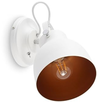Lindby Wandleuchte, Wandlampe Innen Adirta (Modern) in Weiß aus Metall (1 flammig E27) - Wandstrahler Wandbeleuchtung Schlafzimmer/Wohnzimmer Wohnzimmerleuchte