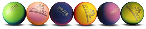 SPORTSPET High Bounce Ball Premium Hundebälle aus Naturkautschuk (60mm) (6er-Pack High Bounce Smoothie)
