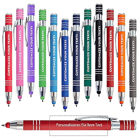 Brocade Creek Optional bis zu 500 Stifte, Personalisierte Kugelschreiber/Touchscreen Stift, Geschenkstifte mit individuellem Text, Individuelle Business-Kugelschreiber
